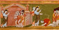 Heilung der Aussätzigen CodexAureus Cleansing of the ten lepers