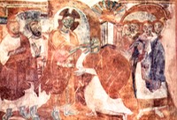 Heilung des Taubstummen meister-von-muestair-freskenzylus-der-johanneskirche-in-muestair-szene-heilung-des-taubstummen-06639