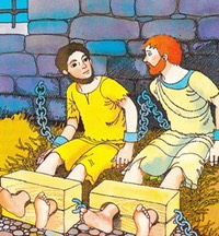 Paulus und Silas im Gefngnis