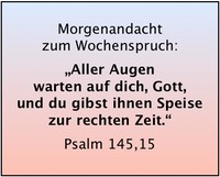 Ps 145,15 Aller Augen wargten auf dich